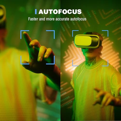 W4 2K Autofocus Webcam with Dual Mics & LED Light, 1080P 60fps/2K 50fps, USB Streaming Camera for PC, Laptop, Switch 2, Desktop - Plug and Play - color: Black-W4 2K Autofocus