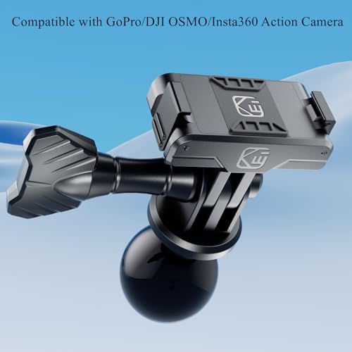 Kewig Magnetic Quick-Release Adapter Camera Mount with 1'' Ball for DJI | for DJI Osmo 360 / Action 3 / 4 / 5 Pro Action Camera, for RAM Mounts B Size 1 Inch Ball Double Socket Arm (X1+R15)
