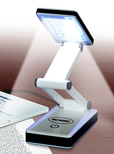 IdeaWorks LED Lamp for Desk - Collapsible, Portable from Home to Office, Acrylonitrile Butadiene Styrene, White - color: White