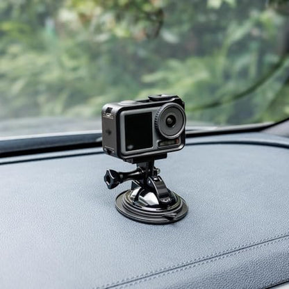 JJC Suction Cup Mount with 1/4"-20 Screw for DJI Osmo Pocket 4 Nano Action 6 5 Pro 4 3 Action Camera, Strong Stable Suction Cup Base for Gopro 13 12 11 10, for Insta360 X5 X4 X3 OSMO 360 Car Mount - color: Suction Cup Mount with 1/4-20 Screw