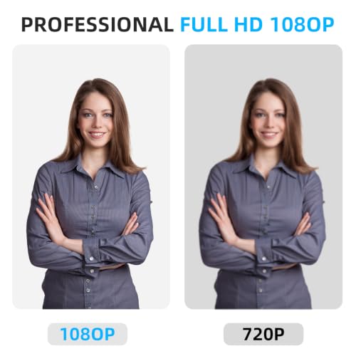 1080P Webcam with Microphone, Full HD Streaming Camera, Noise Cancelling, Auto Light Adjustment, USB Plug-and-Play Computer Camera, for Desktop PC or Laptop - style: 1080Pro webcam