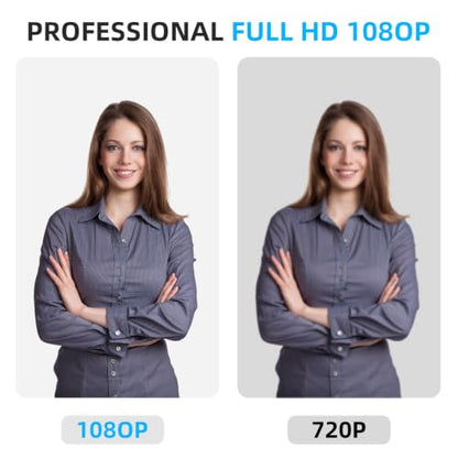 1080P HD Webcam, USB Plug & Play Computer Camera, Auto Low-Light Streaming Camera, Noise-Canceling Microphone Web cam - for Video on Laptop & Desktop - style: 1080P webcam