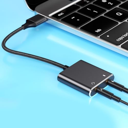 Multifunctional USB Sound Card Adapter Wire Headphone and Microphone Converter for Gaming Podcasting & Online Meetings Connection Cord