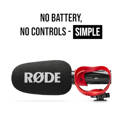 RØDE VideoMic GO II Helix | Ultra-Compact On-Camera Shotgun Microphone with Both 3.5mm and USB Outputs for Filmmaking, Content Creation, Podcasting and Video Calls (3rd Gen)