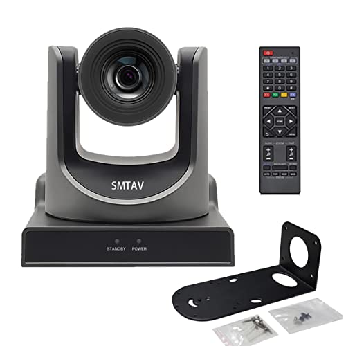 SMTAV NDI Streaming Camera 20X Optical + 16X Digital Zoom, High-Speed PTZ, 3G-SDI + HDMI Output, NDI Supported Video Conference Camera -