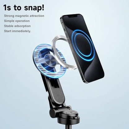 2026 5-in-1 Magnetic Selfie Stick with Remote for Cell Phone 360° Rotation - Transforms into Mini Tripod/Camera Grip/Handheld Stabilizer/Phone Stand.Extend to 16 inches - size: 16.1inch