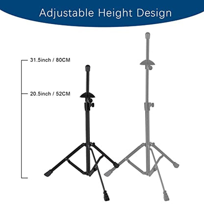 EASTROCK Trombone Stand, Retractable Height Adjustment, Triangular Stable Construction for Standard-sized Trombone