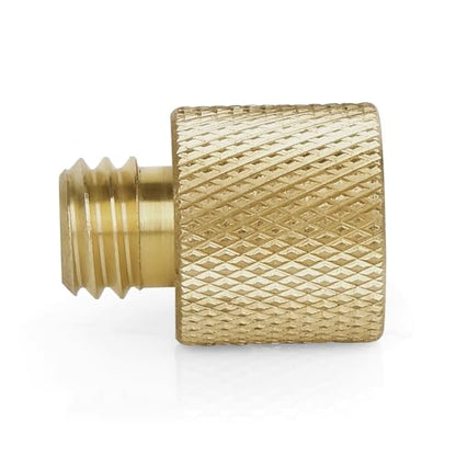 Standard 1/4"-20 Female to 3/8"-16 Male Threaded Reducer Screw Adapter (Brass) Precision Made (2 Pack) - color: 1/4"-20 Female to 3/8"-16 Male Reducer