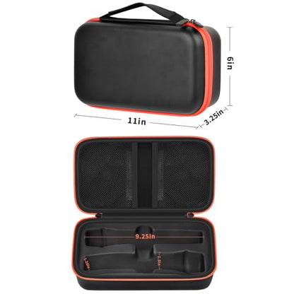 Wireless Microphone Case Compatible with JBL Wireless Two Microphone System, Handheld Dual Mic Travel Bag for Singing or Karaoke for Receivers, Adapters, AA Batteries - color: Black