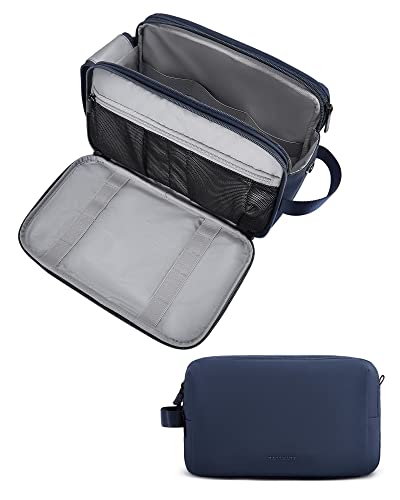 BAGSMART Toiletry Bag for Men, Travel Toiletry Organizer Dopp Kit Water-resistant Shaving Bag for Toiletries Accessories, Door Room Essentials,Navy Blue-large - color: Navy Blue, size: Large