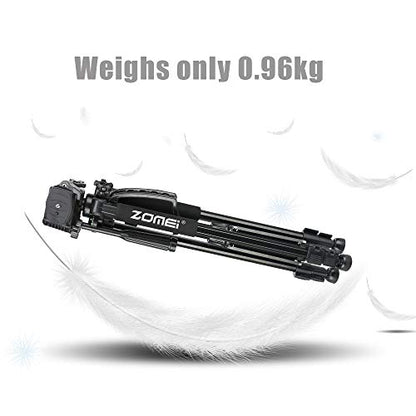 61’’ Camera Tripod,Cell Phone Tripod Stand with Travel Bag and Phone Holder, Professional Travel DSLR Tripods Compatible with Cameras, Cell Phones, Projectors, Webcams, Spotting Scopes - color: Black, size: 61"