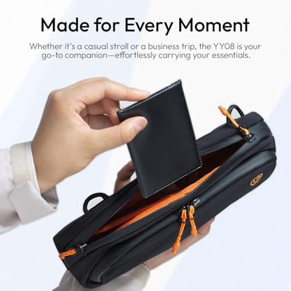 ULANZI YY08 Carrying Bag for DJI Osmo Pocket 3 Pocket 4,Splashproof Portable Storage Carry Case, Protective for DJI Osmo Pocket 3 Creator Combo Accessories, Small LED Lights, Action Cams (Black)
