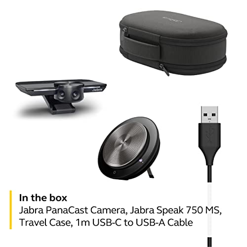 Jabra PanaCast Meet Anywhere Video Conference Bundle – Conference Room Camera with 180° Panoramic-4K View Speak 750 Conference Speakerphone, MS Teams Certified, Works with Zoom, Google Meet - size: PanaCast + Speak 750 MS