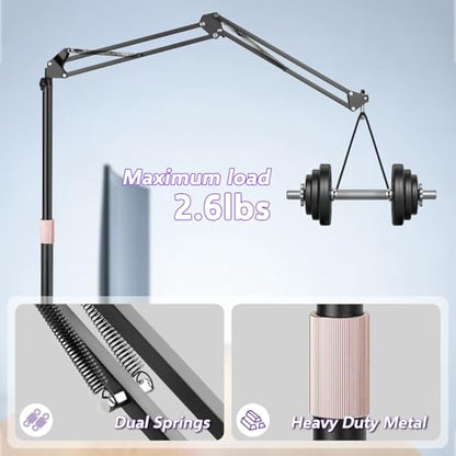 Adjustable Mic Boom Arm with Extendable Height Rod, Premium Microphone Stand for HyperX QuadCast, Shure MV7, Blue Yeti, Perfect for Podcasts, Streaming, Gaming, Recording