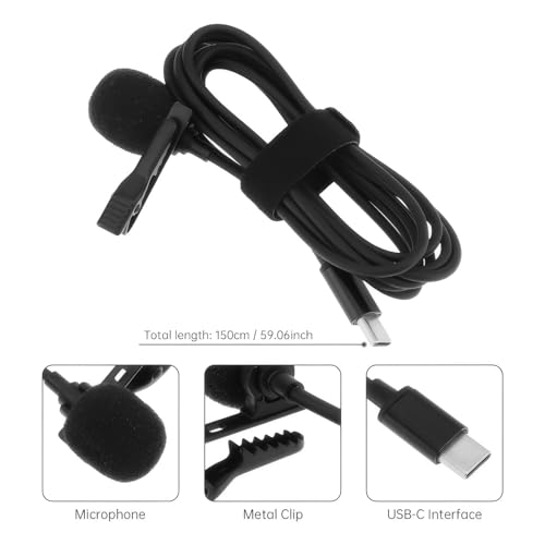 RTNLIT Lavalier Lapel Microphone - 3.5mm Omnidirectional Condenser Mic, Clip On Mic for Smartphones, Noise Cancelling for Podcast, YouTube, Vlogging, Asmr