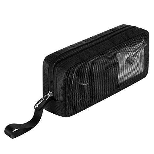 CM Travel Cable Organizer Case Portable Computer Accessories Zipper Mesh Pouch for Holding Laptop Mouse, Power Bank, USB, Adapter, Charger, Cellphone and Cosmetics (Case ONLY)