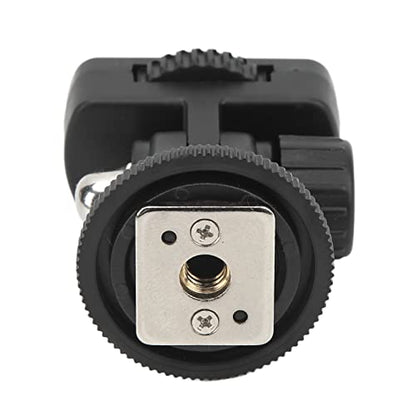 Monitor Ball Head, Compact Portable 180 Degree Adjustable Mini Monitor Head with Rubber Pad, 1/4 Screw Cold Shoe Interface for Camera DSLR