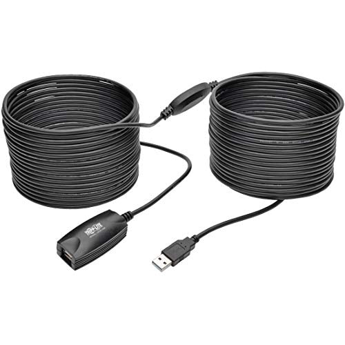 Tripp Lite 15M USB 2.0 Hi-Speed Active Extension Repeater Cable USB-A M/F 49ft (U026-15M), Black