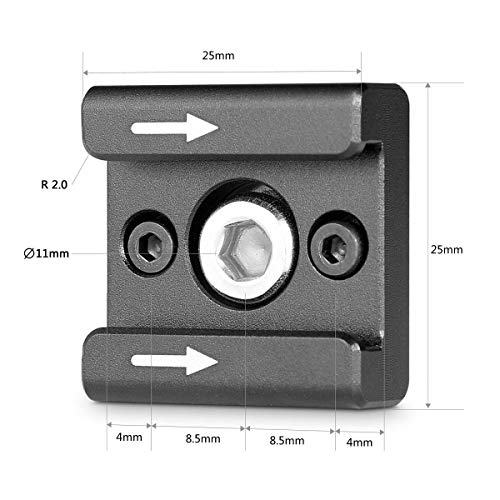 SMALLRIG Cold Shoe Mount Adapter with 1/4’’ Thread Hole for Camera and Camcorder Rigs – 1241