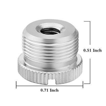 1/4 to 5/8 Adapter, 1/4"-20 Female to 5/8"-27 Male Screw Thread Adapter for Camera Monitor Microphone Stand - 2 Pack - color: 58Male / 14Female