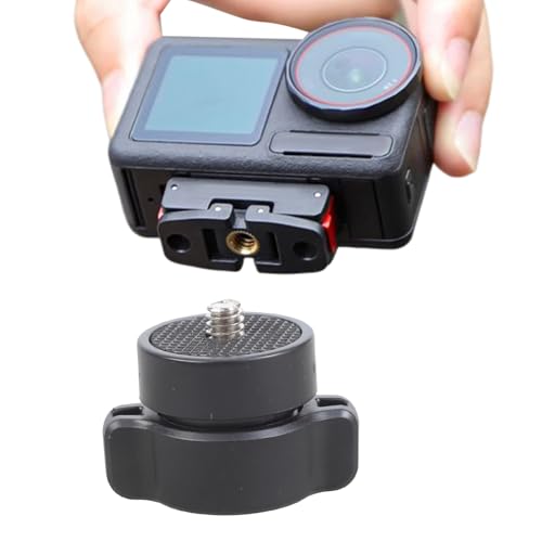 Heavy Duty 17mm Female Ball Socket to 1/4-20 Male Screw Adapter Converter for Camera Mounts Accessories Black