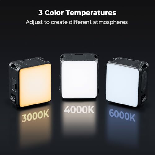 K&F CONCEPT Magnetic Mini LED Fill Light Compatible for DJI Osmo Action 6 | Magnet Backplate 1.5W USB C Rechargeable Quick Release Vlogging Lighting, Action Camera Selfie Video Recording for Osmo Nano - size: For Osmo Action 6/Osmo Nano