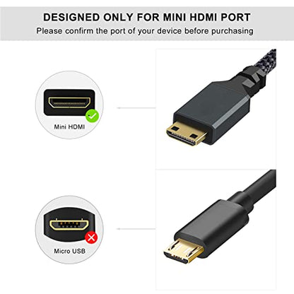 Twozoh 90° Degree Coiled Mini HDMI to HDMI Cable, Right Angled Mini HDMI to HDMI Coiled Cable Support 4K/3D 1080p Extend up to 1.5M / 5FT - size: 5 ft, style: Right Angled 1-Pack
