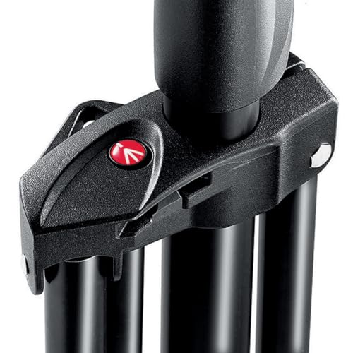 Manfrotto 1005BAC 107" Air Cushioned Aluminum Ranker Light Stand with 3-Sections & 2 Risers, Black