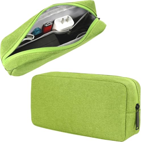 CAAORDKSO Electronics Organizer Case, Cable Organizer Bag Waterproof Electronic Accessories Case Travel Electronic Carrying Bag for Cable, Cord, Charger, Phone, Power Bank, Earphone (Big-Green) - color: Big-Green, size: Big
