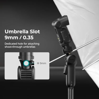 SmallRig Quick Adjustment Light Stand Adapter, One-Button 180° Pitch Adjustment, 3kg Load Capacity, for COB Video Light/Camera/Phone Clips, for On-Camera Flash, 5181
