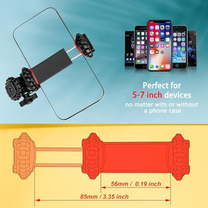 Zeadio Phone Tripod Stabilizer Grip, Smartphone Handheld Portable Selfie Stick Desktop Tabletop Stand Mount Holder for All Smartphones