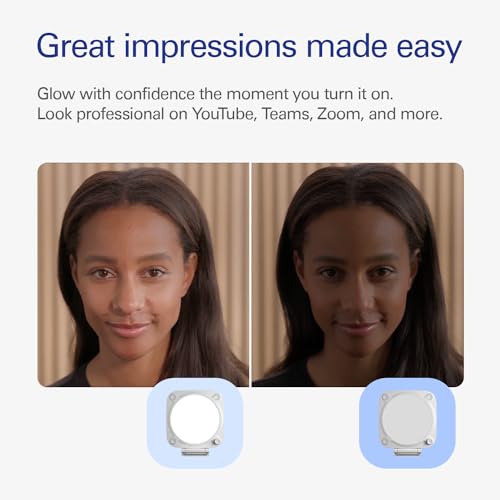 Elgato Key Light Neo with Monitor Mount, Studio Light | Adjusts for all skin tones, Up to 1000 lumens with USB power, Edge-lit, glare-free design, Effortless mount, Zero plastic - color: White, style: Key Light Neo