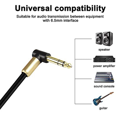 XMSJSIY 6.35mm TRS Pigtail Cable 1/4 inch Stereo Male Plug to Bare Wire Adapter Connector Open End Audio Cable Right Angle 3- Pole Speaker Amplifier Microphone Cable Replacement (0.5M/1.6FT) - style: 0.5M/1.6FT