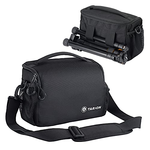 TARION Compact Camera Messenger Bag - 4L Small DSLR Crossbody Sling Case with Tripod Straps Waterproof Raincover for Street Photography - TSB-S - size: TSB-S (4 Liters)