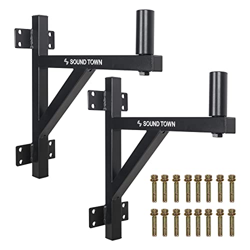 Sound Town 2-Pack Wall Mount Speaker Brackets, Fits 35mm Speaker Mounts (STWSD-F15A-PAIR) - size: 2-Pack Wall Mount, Fits 35mm
