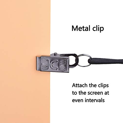 Backdrop Background Clips Holder for Photo Video Studio, 12 Pack, Black