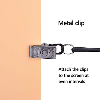 Backdrop Background Clips Holder for Photo Video Studio, 12 Pack, Black
