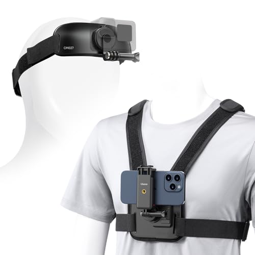 ULANZI Phone Chest and Head Mount Kit for POV Sets - Hands Free Phone Holder Support Vertical Shots, Compatible with iPhone, GoPro Hero, DJI Osmo Action, Insta360, Smartphones