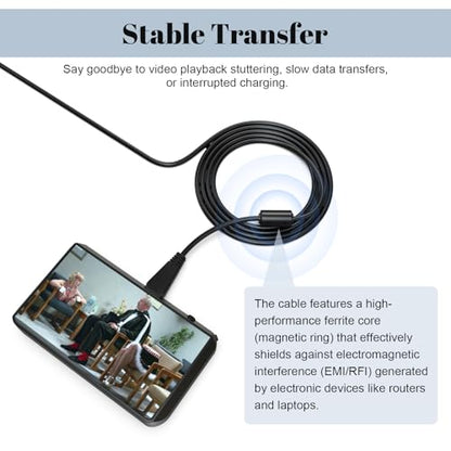 Zosvoses VMC-MD3 USB Cable Compatible with Sony Cyber-Shot DSC-W350 W360 W380 W390 W560 W570 WX7 WX9 WX30 H70 TX100 TX66 Digital Camera, VMC-MD3 Cable for Computers, Laptops, 4.9ft
