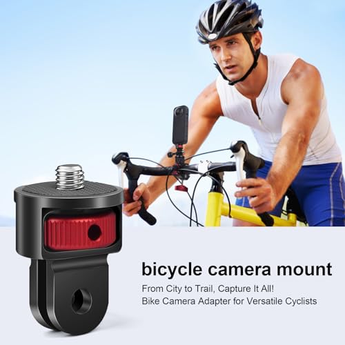 Tripod Mount Adapter Conversion Kit for Insta360 X4 X3/DJI Osmo Pocket 3/Gopro Hero,2pcs 1/4" Camera Mount Adapter for Tripod,Selfie Stick,Stabilizer & Action Gear