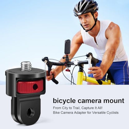 Tripod Mount Adapter Conversion Kit for Insta360 X4 X3/DJI Osmo Pocket 3/Gopro Hero,2pcs 1/4" Camera Mount Adapter for Tripod,Selfie Stick,Stabilizer & Action Gear