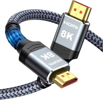 Highwings 8K HDMI Cable Long 2.1 30FT/9M, 48Gbps High Speed HDMI 4K120 144Hz Dynamic HDR 10 eARC HDCP 2.2&2.3 Compatible for PS5, Blu-ray Player and Monitor - size: 30 feet
