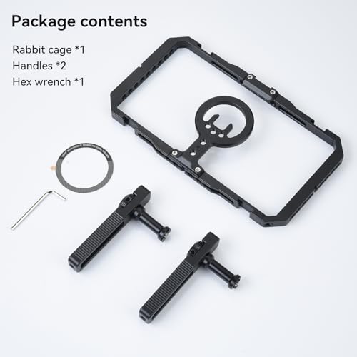UTEBIT Quick Release Phone Cage, Smartphone Video Rig Kit with Handles | Aluminum Handheld Filmmaking Vlogging Case Stabilizer for Videomaker, for iPhone 17/16/15, for Android Phones, Samsung
