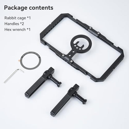 UTEBIT Quick Release Phone Cage, Smartphone Video Rig Kit with Handles | Aluminum Handheld Filmmaking Vlogging Case Stabilizer for Videomaker, for iPhone 17/16/15, for Android Phones, Samsung