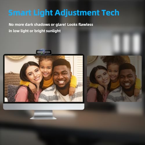 1080P Webcam with Microphone, Full HD Streaming Camera, Noise Cancelling, Auto Light Adjustment, USB Plug-and-Play Computer Camera, for Desktop PC or Laptop - style: 1080Pro webcam