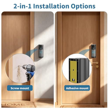Adjustable 360 Degree Doorbell Angle Mount Compatible with Battery Doorbell/Pro/Plus 2nd Gen(2026 release), Doorbell Camera Door Mount Wedge Kit for House