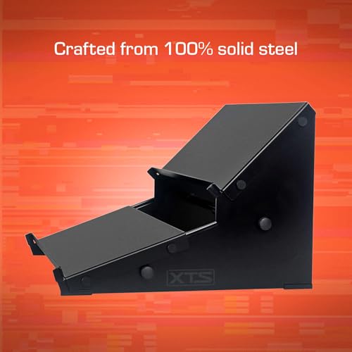XTS Duo-Flex Desktop Stand, 2 Tiers with Trays for FX Pedals / Synths / Samplers / Audio Interfaces / MIDI Controllers, Holds 2-4 Pedals or Machines on Each Tier, 17.7" Width, Fits MPC Live 3 / TR-8S / Digitakt & more - size: Duo-Flex Stand
