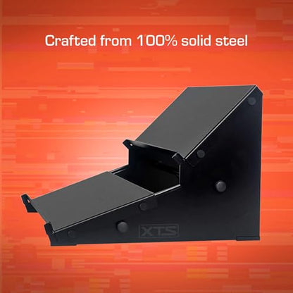 XTS Duo-Flex Desktop Stand, 2 Tiers with Trays for FX Pedals / Synths / Samplers / Audio Interfaces / MIDI Controllers, Holds 2-4 Pedals or Machines on Each Tier, 17.7" Width, Fits MPC Live 3 / TR-8S / Digitakt & more - size: Duo-Flex Stand
