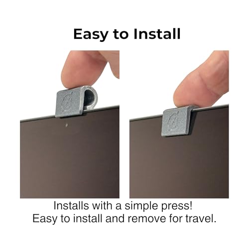 Webcam Cover Slide for Laptop, Made in the USA, Thin, Flexible, Push-On Camera Cover for MacBook, PC & Chromebook, No Adhesive, No Residue, 6 Pack