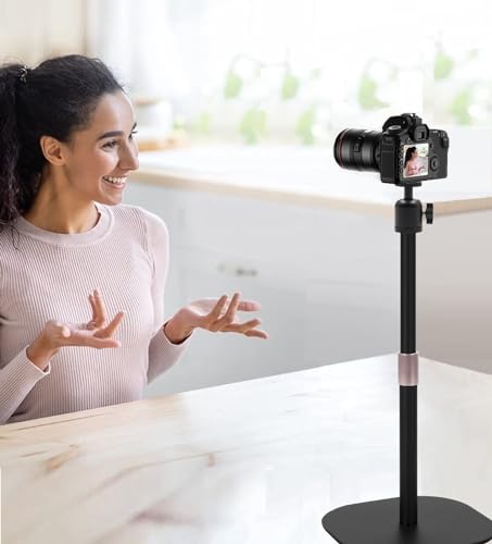 Heavy-Duty Webcam Stand, 18-inch Tabletop Webcam Tripod Holder Compatible with OBSBOT Tiny 3 / Tiny 3 Lite/Tiny 2/ Tiny SE/Meet 2 / Meet SE/Meet/Tail Air/Tail 2 Webcams